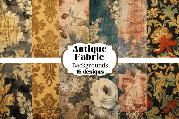 16 Antique Fabric Backgrounds for Vintage Design Projects