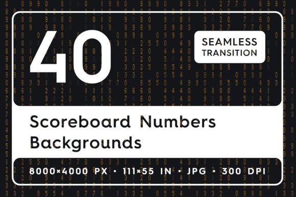 40 Scoreboard Numbers Backgrounds: A Futuristic Design Toolkit