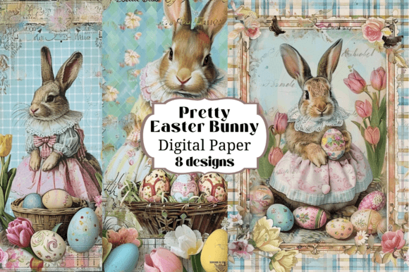 8 Pretty Easter Bunny Backgrounds for Spring Projects