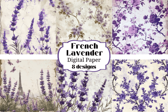 8 Vintage French Lavender Backgrounds for Your Next Project