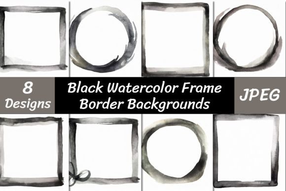 Black Watercolor Frame Backgrounds: A Designer's Toolkit