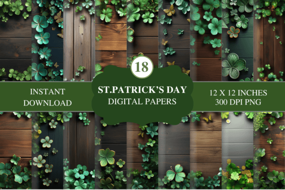 Celebrate with St. Patricks Day Leaf Clover Backgrounds