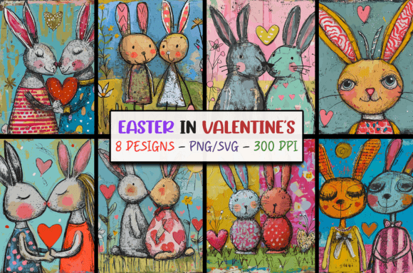 Easter in Valentines Backgrounds: Creative SVG PNG
