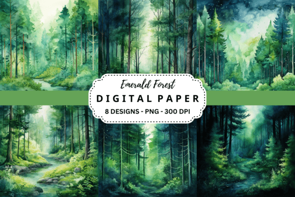 Elevate Your Visual Projects with Emerald Forest Backgrounds