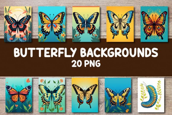 Enchanting Butterfly Backgrounds for KDP Covers