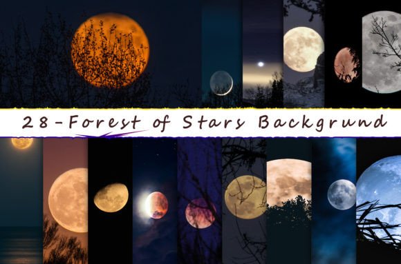 Forest of Stars Lunar Backgrounds: A Celestial Canvas