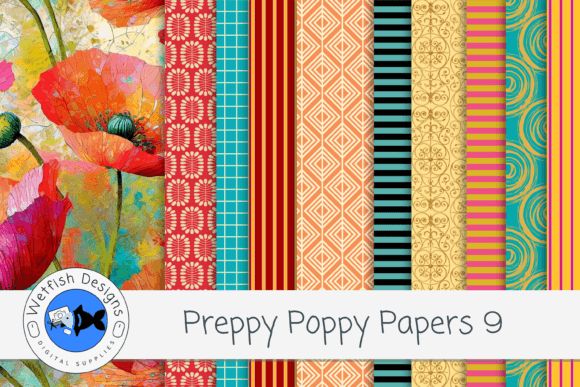 Preppy Poppy Digital Paper Backgrounds: A Designer's Toolkit