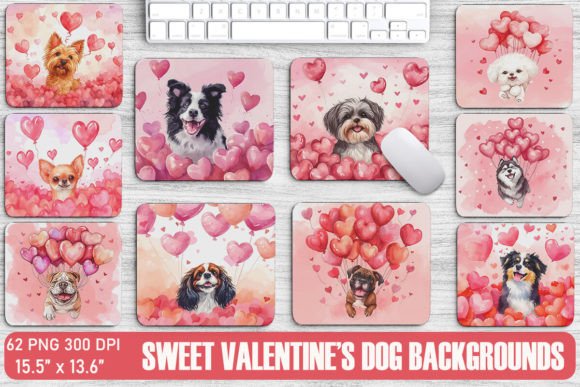 Sweet Valentine's Dog Backgrounds: Design Assets for Pet Lovers