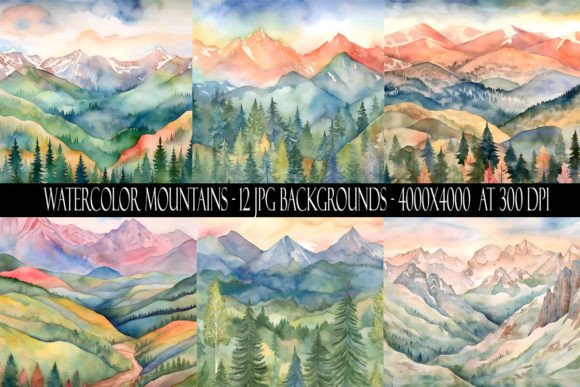 Unveiling the Allure of Watercolor Mountain Backgrounds