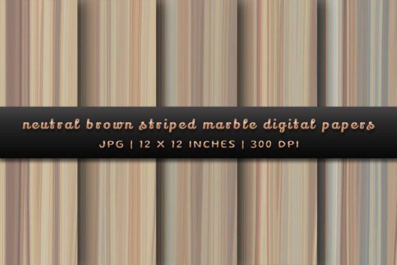 Warmth and Sophistication: The Neutral Brown Striped Marble Backgrounds